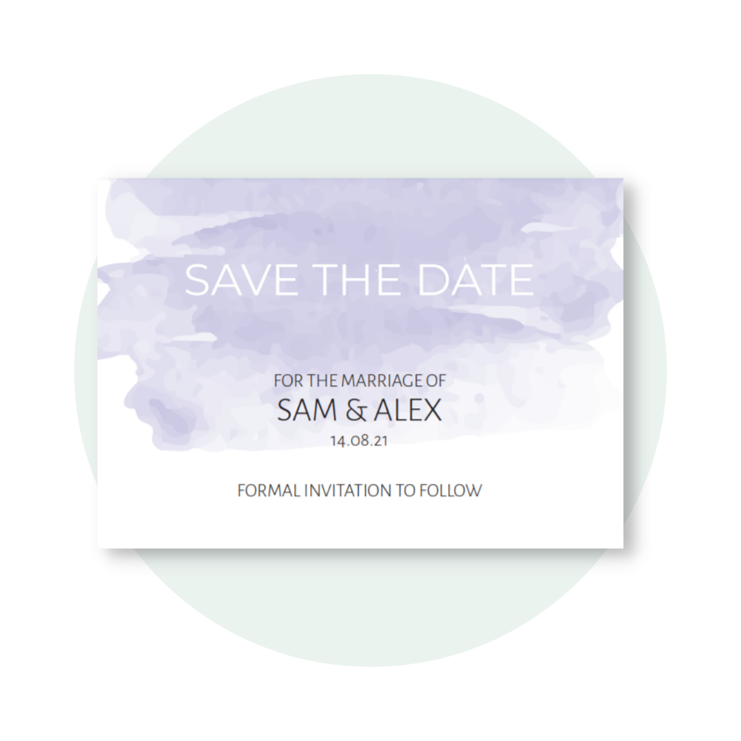 Juliet in Lilac Save the Date